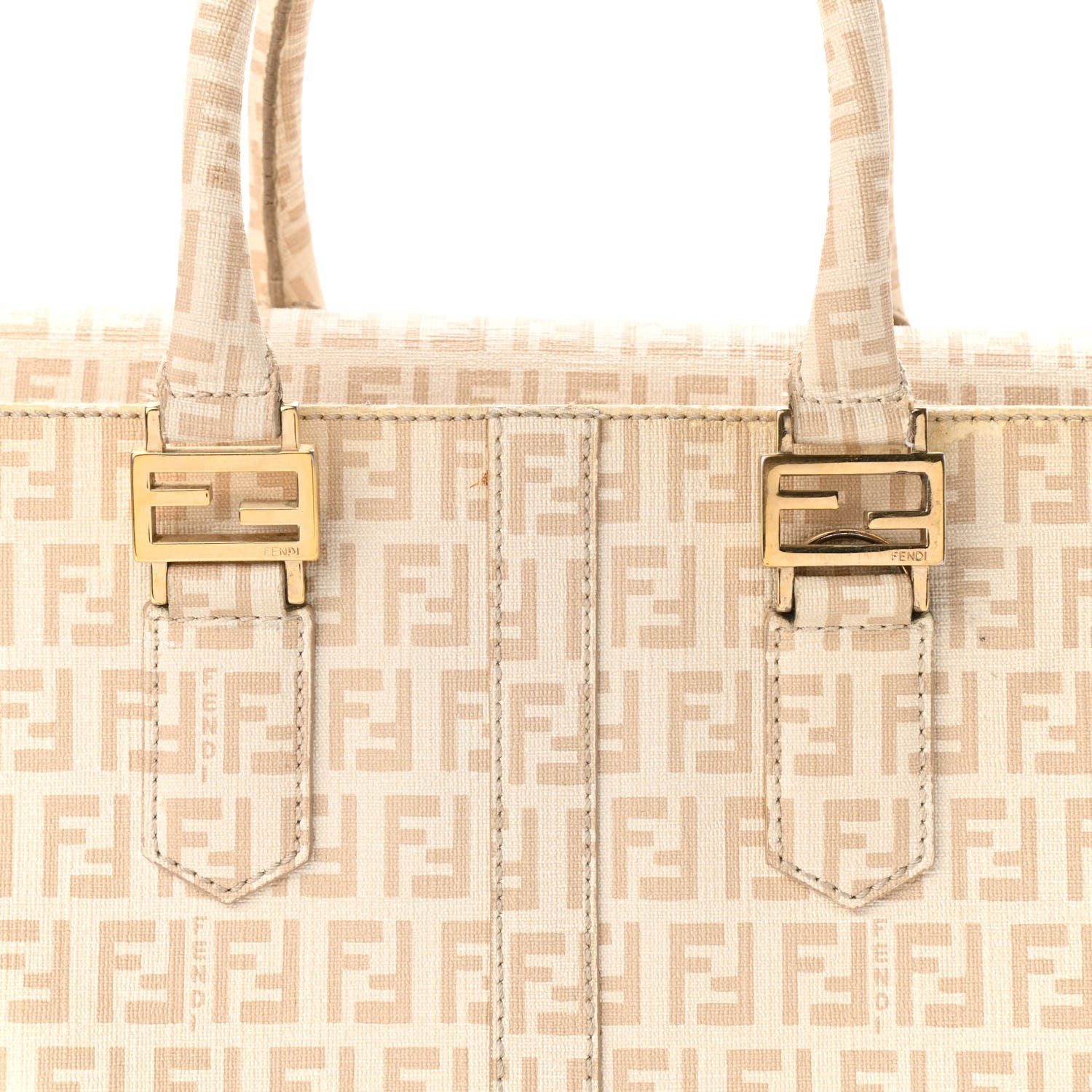 Fendi Zucchino Spalmati Forever Tote Crema Ecru 974982 – FASHIONPHILE