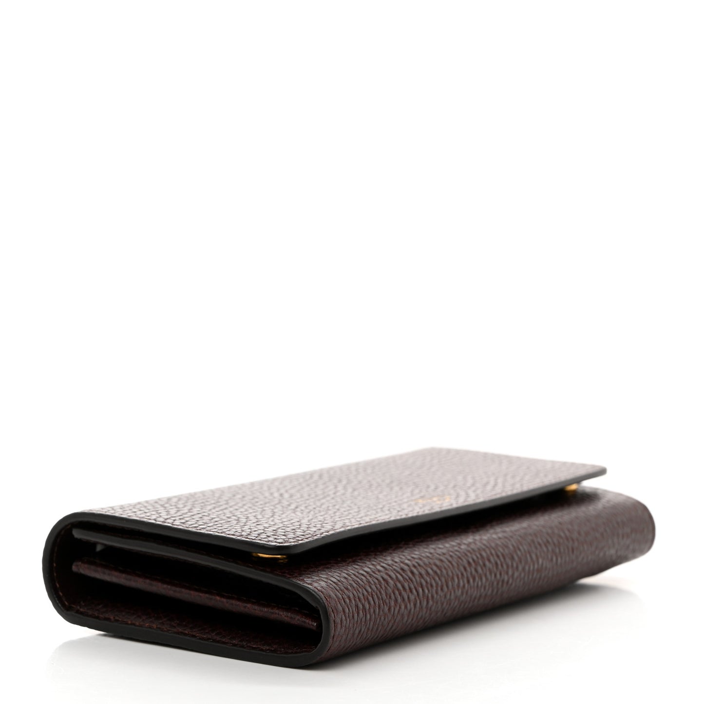 Natural Grain Calfskin Continental Wallet Oxblood