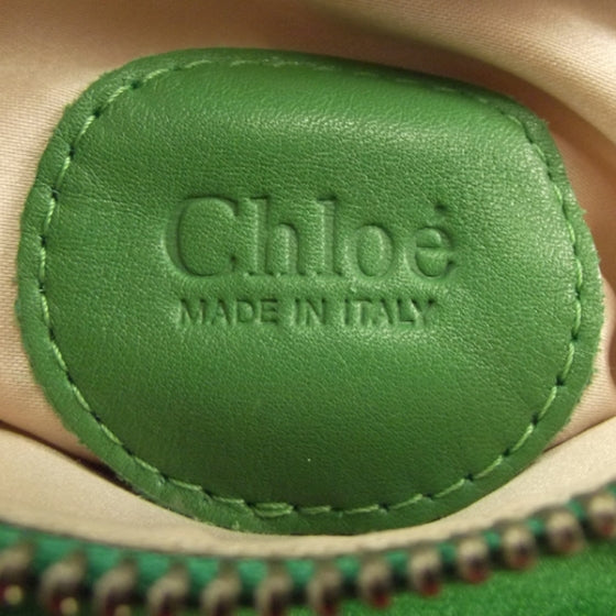 Chloe Satin Leather Chain Bag Green 9 of 10