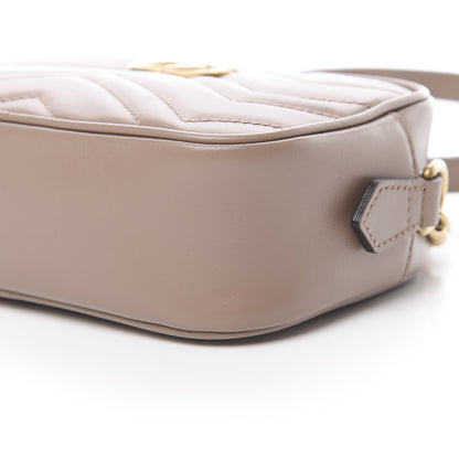 Gucci Calfskin Matelasse Mini GG Marmont Chain Shoulder Bag Porcelain Rose 10 of 15