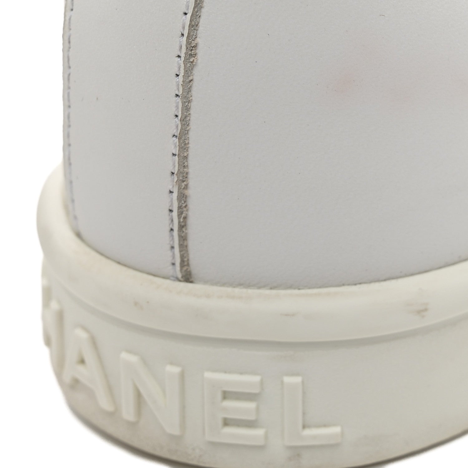 Chanel Calfskin CC Womens Sneakers 38.5 White 39.5 White 10 of 12