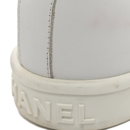 Chanel Calfskin CC Womens Sneakers 38.5 White 39.5 White 10 of 12