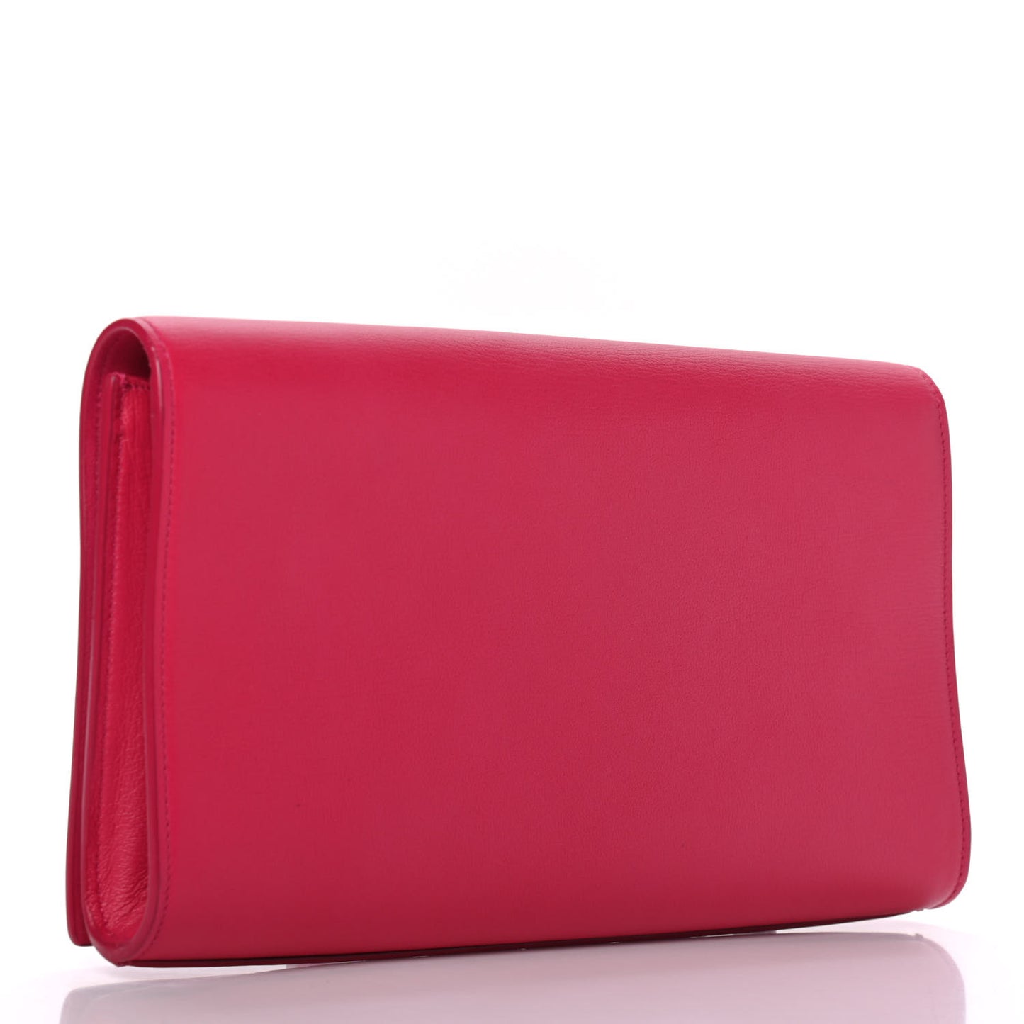 Calfskin Monogram Large Belle De Jour Clutch Lipstick Fuchsia