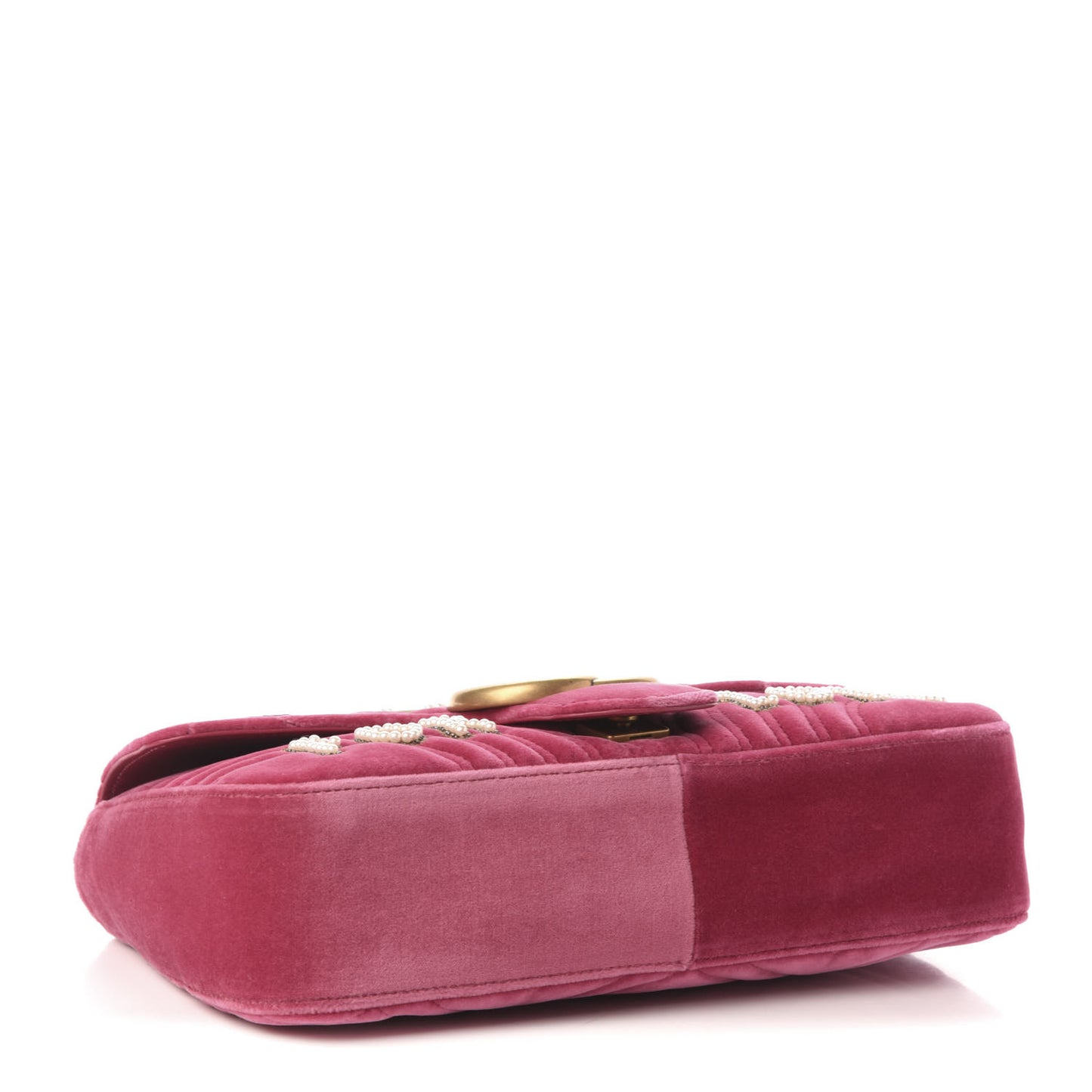 Velvet Matelasse Blind for Love Embroidered Medium GG Marmont Shoulder Bag Light Raspberry Rose Multicolor