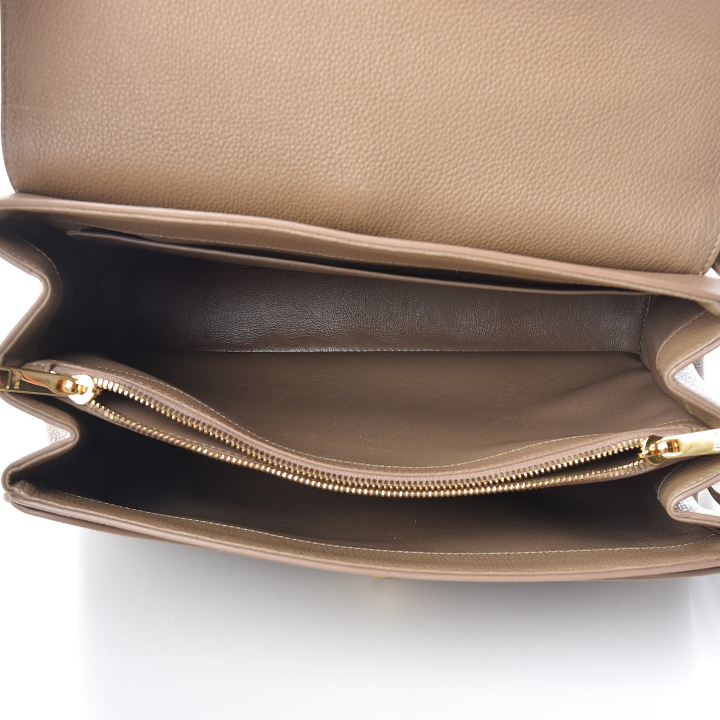 Grained Calfskin Classique 16 Top Handle Bag Beige