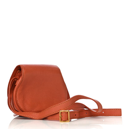 Chloe Calfskin Mini Marcie Round Crossbody Bag Whiskey 2 of 13
