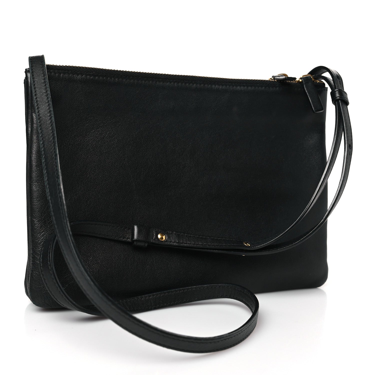 Celine Lambskin Large Trio Crossbody Bag Black 3 of 10