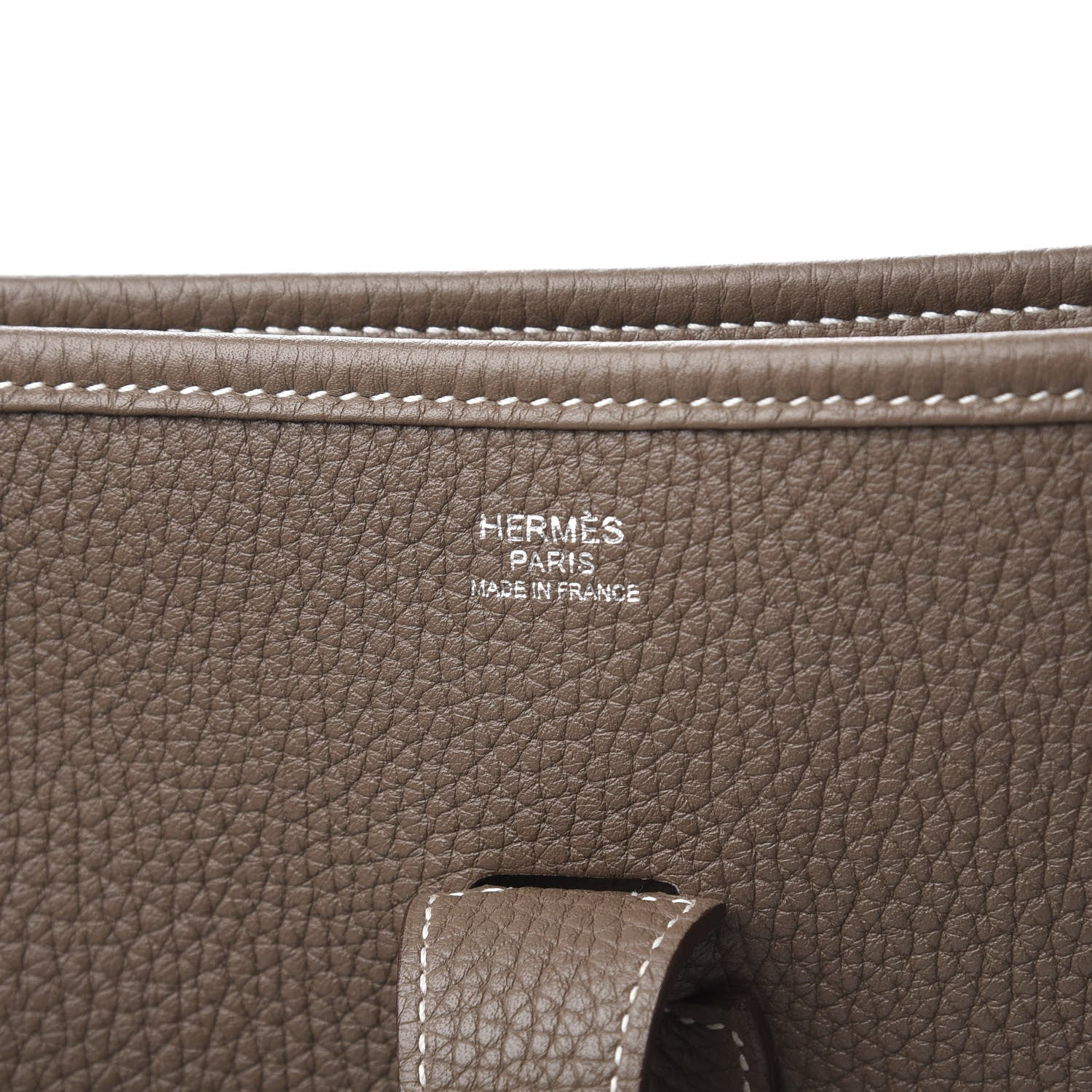 Hermes Taurillon Clemence Evelyne III GM Etoupe 8 of 10