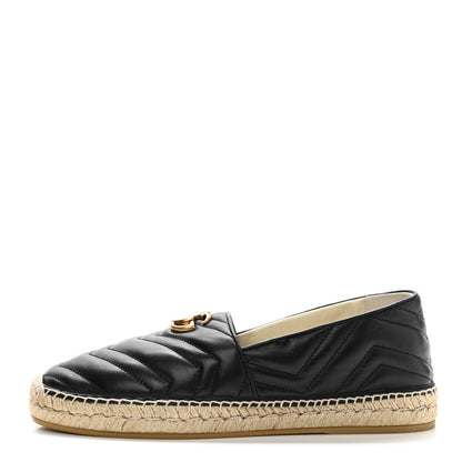 Gucci Nappa Matelasse Mens GG Marmont Espadrilles 10 Black 1 of 13