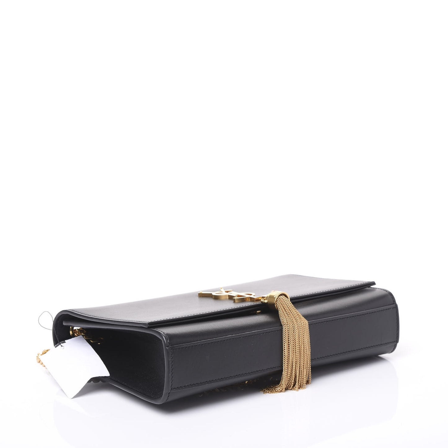 Smooth Calfskin Medium Classic Monogram Kate Tassel Satchel Black