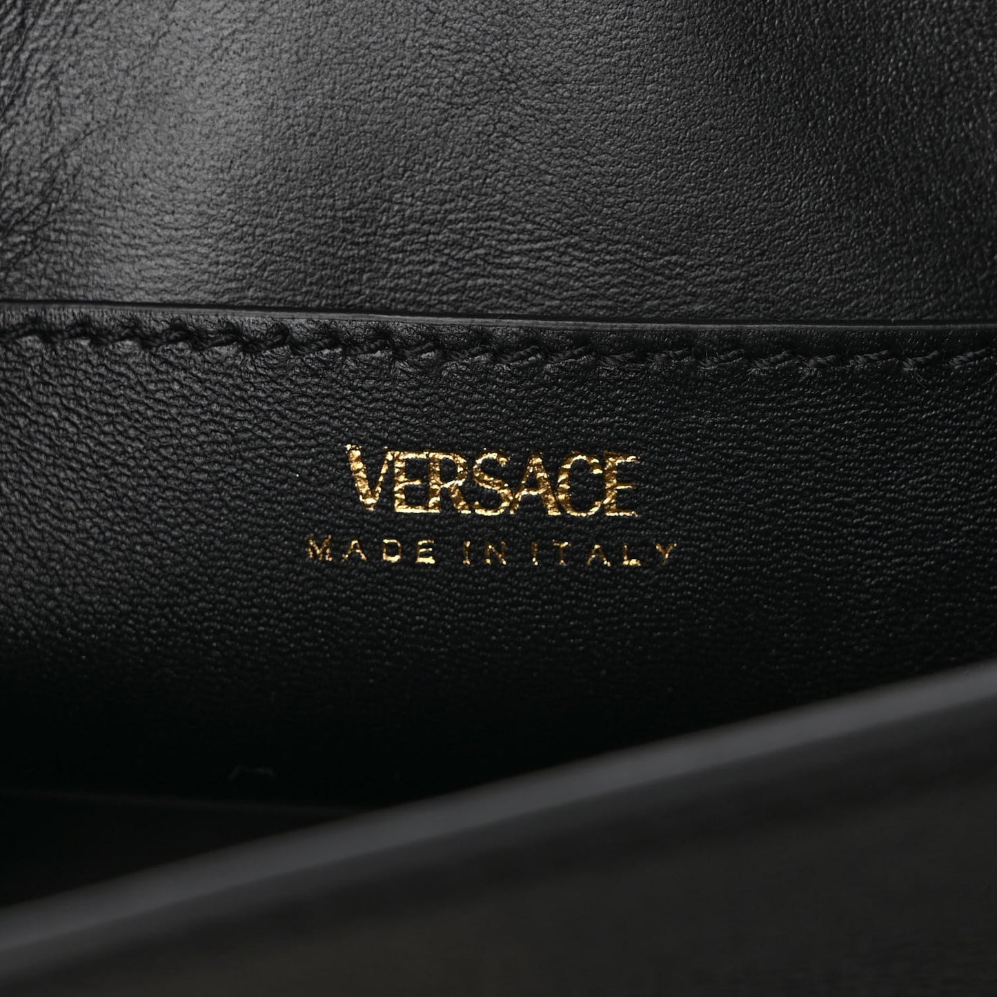 Grained Calfskin Small La Medusa Top Handle Bag Black