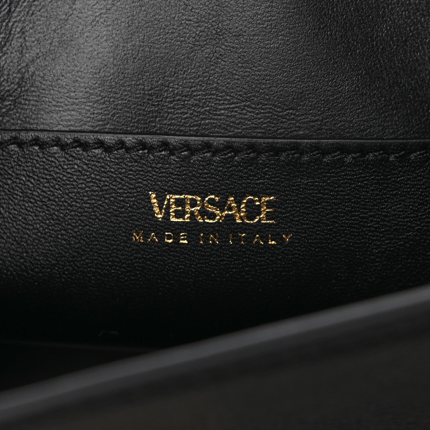 Versace Grained Calfskin Small La Medusa Top Handle Bag Black 6 of 8