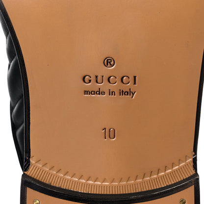 Gucci Nappa Matelasse Mens GG Marmont Slippers 10 Black 6 of 11