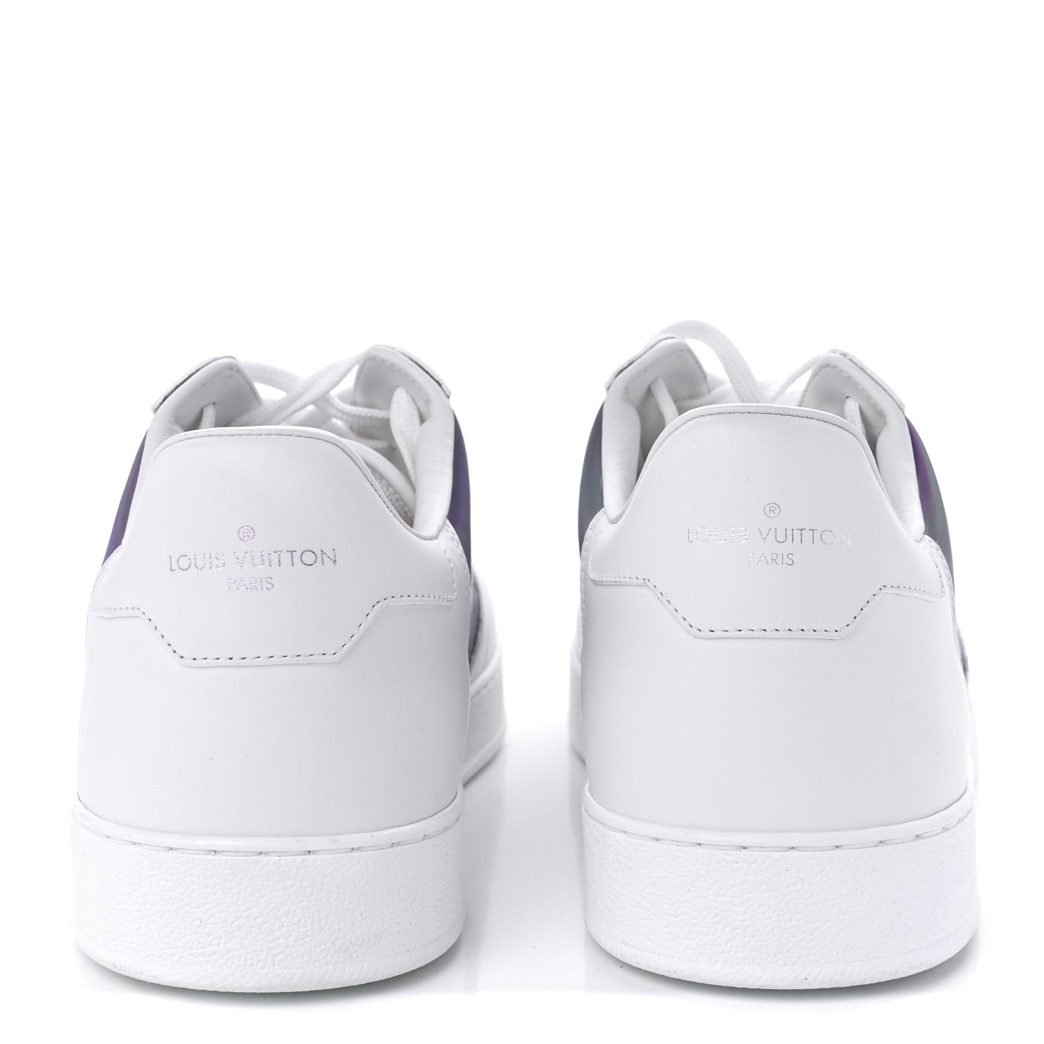 Louis Vuitton Calfskin Iridescent Monogram Rivoli Sneakers 9.5 White 6 of 10