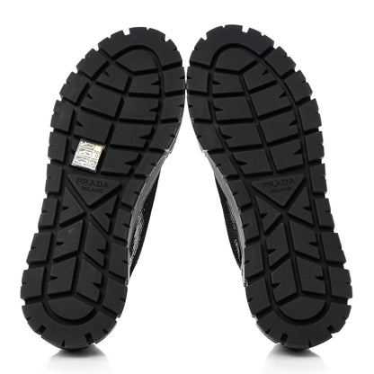Prada Paillettes Triangle Logo Double Wheel 50mm Sneakers 38 Black 5 of 9