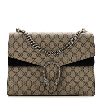 Gucci GG Supreme Monogram Medium Dionysus Shoulder Bag Black 1 of 11
