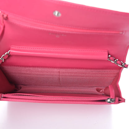 Chanel Lambskin Quilted Wallet On Chain WOC Pink 5 of 13