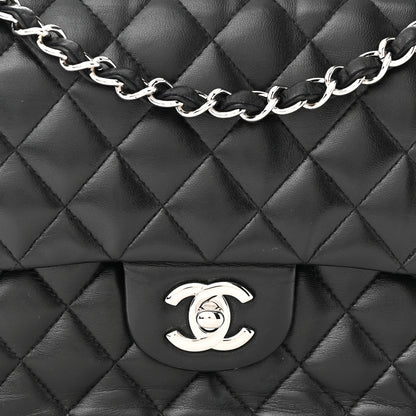 Chanel Lambskin Quilted Medium Double Flap Black 8 of 13