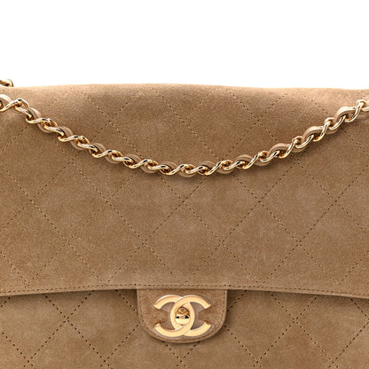 Chanel Suede Calfskin Small Souplissimo Maxi Flap Dark Beige 8 of 10