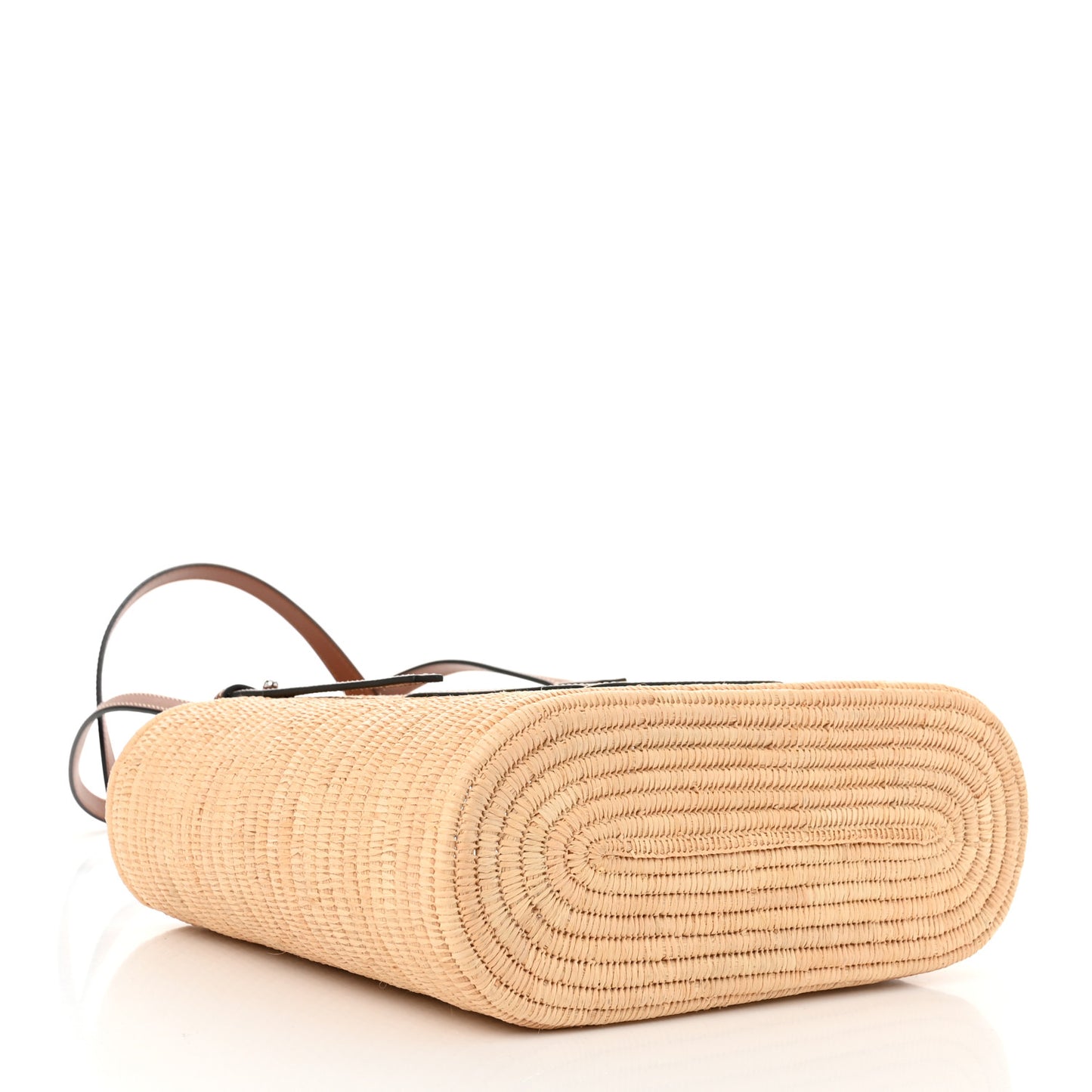 Raffia Small Square Basket Tote Bag Natural Tan