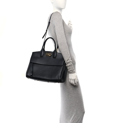 Salvatore Ferragamo Calfskin Large Studio Bag Black 3 of 10