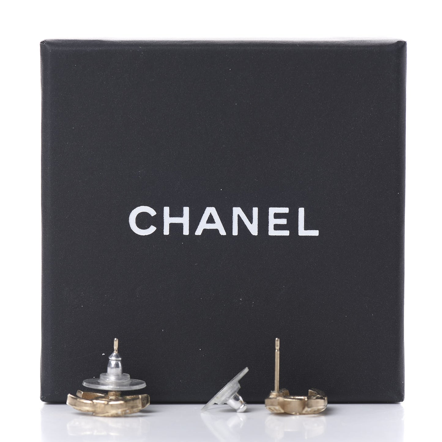 Crystal CC Earrings Light Gold