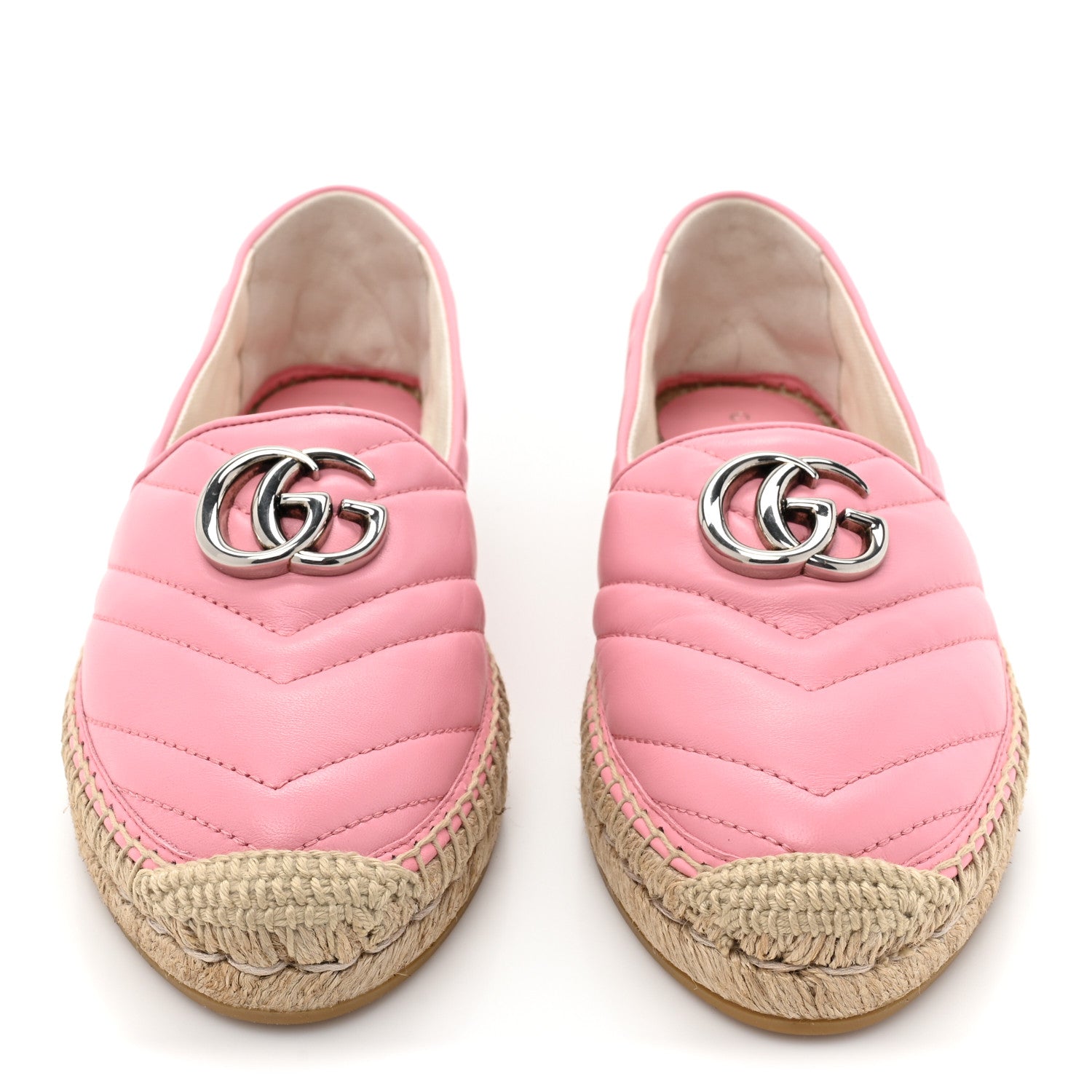 Gucci Nappa Matelasse GG Marmont Espadrilles 38.5 Wild Rose 2 of 9