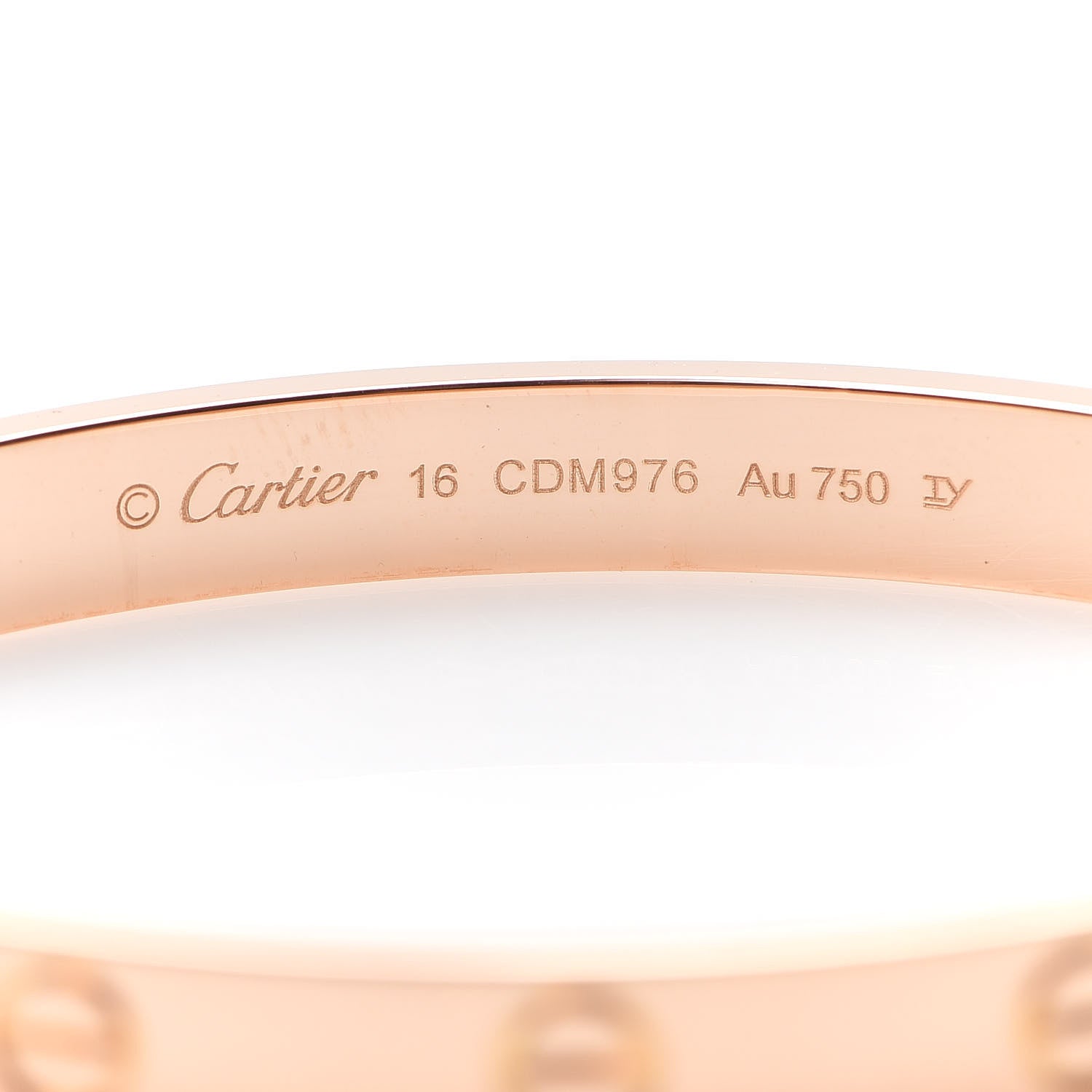 Cartier 18K Pink Gold LOVE Bracelet 16 5 of 6