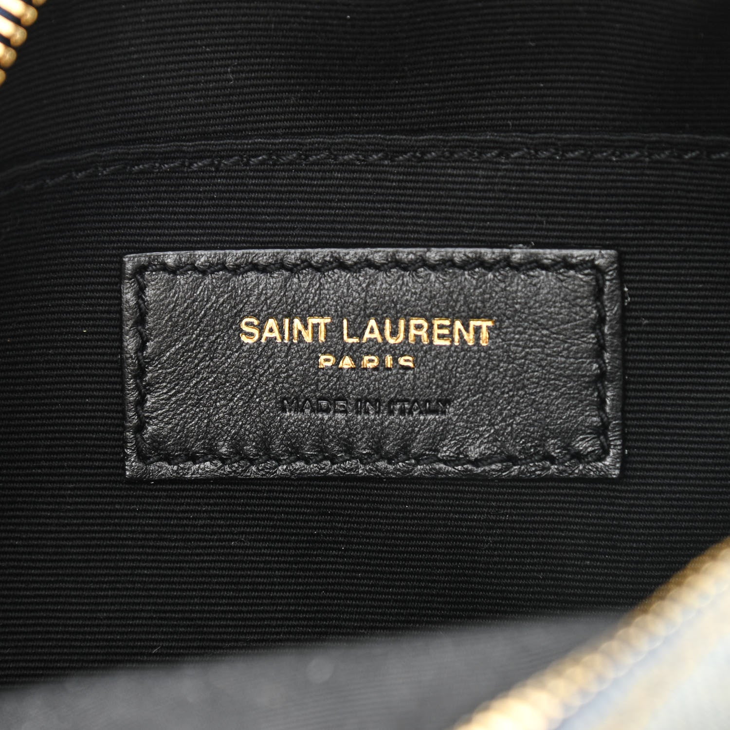 Saint Laurent Denim Quilted Monogram Round Crossbody Bag Rodeo Blue 6 of 10