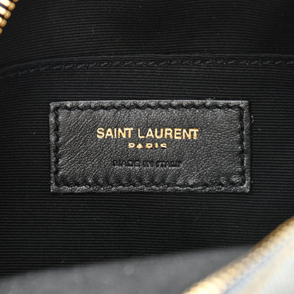 Saint Laurent Denim Quilted Monogram Round Crossbody Bag Rodeo Blue 6 of 10