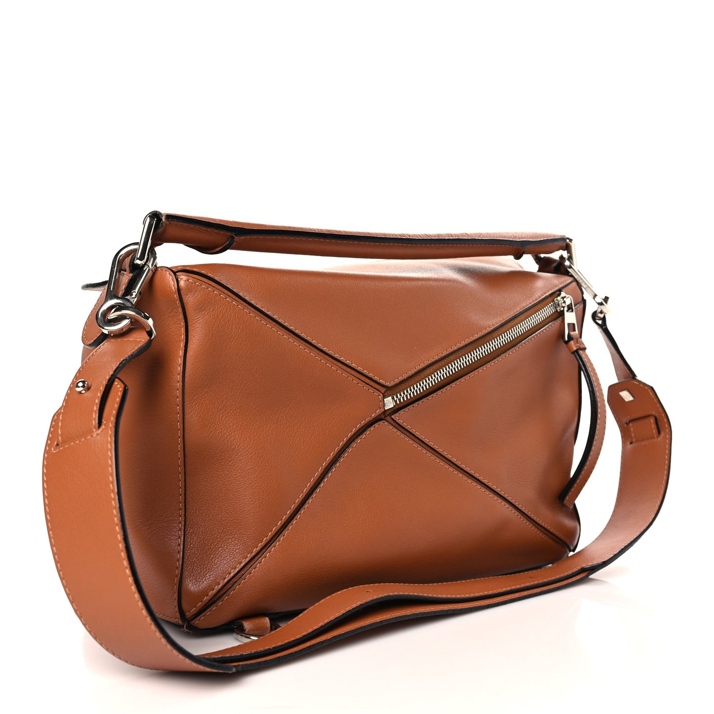 Calfskin Medium Puzzle Bag Tan
