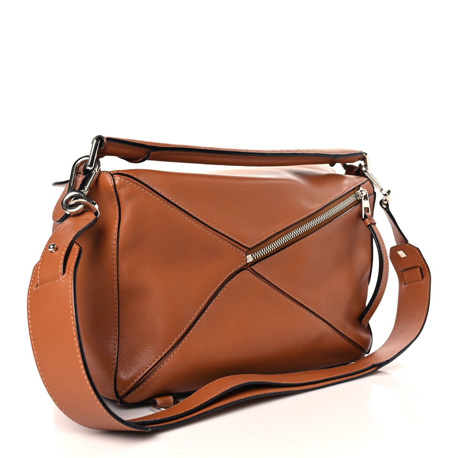 Loewe Calfskin Medium Puzzle Bag Tan 3 of 9