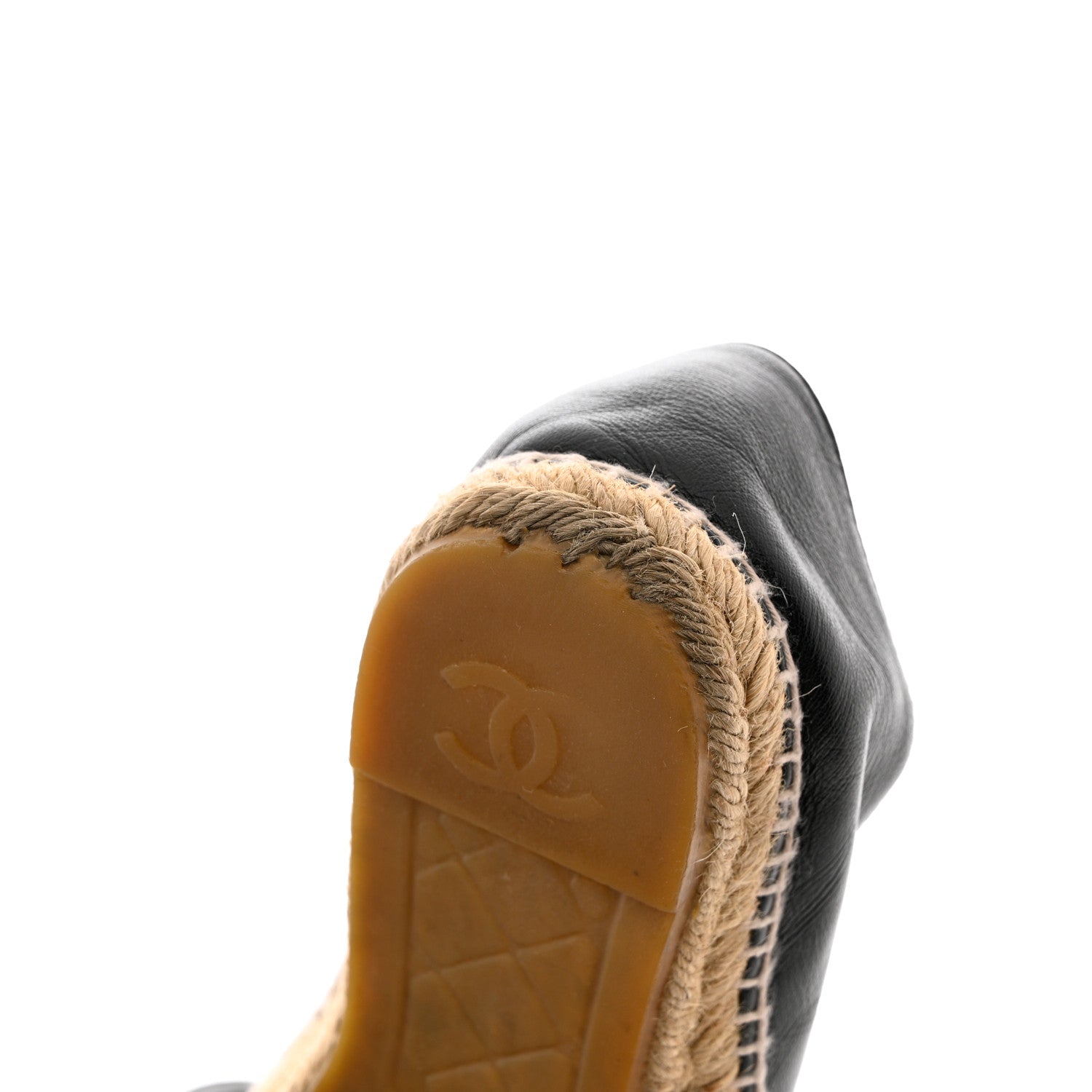 Chanel Lambskin CC Espadrilles 39 Black 14 of 15