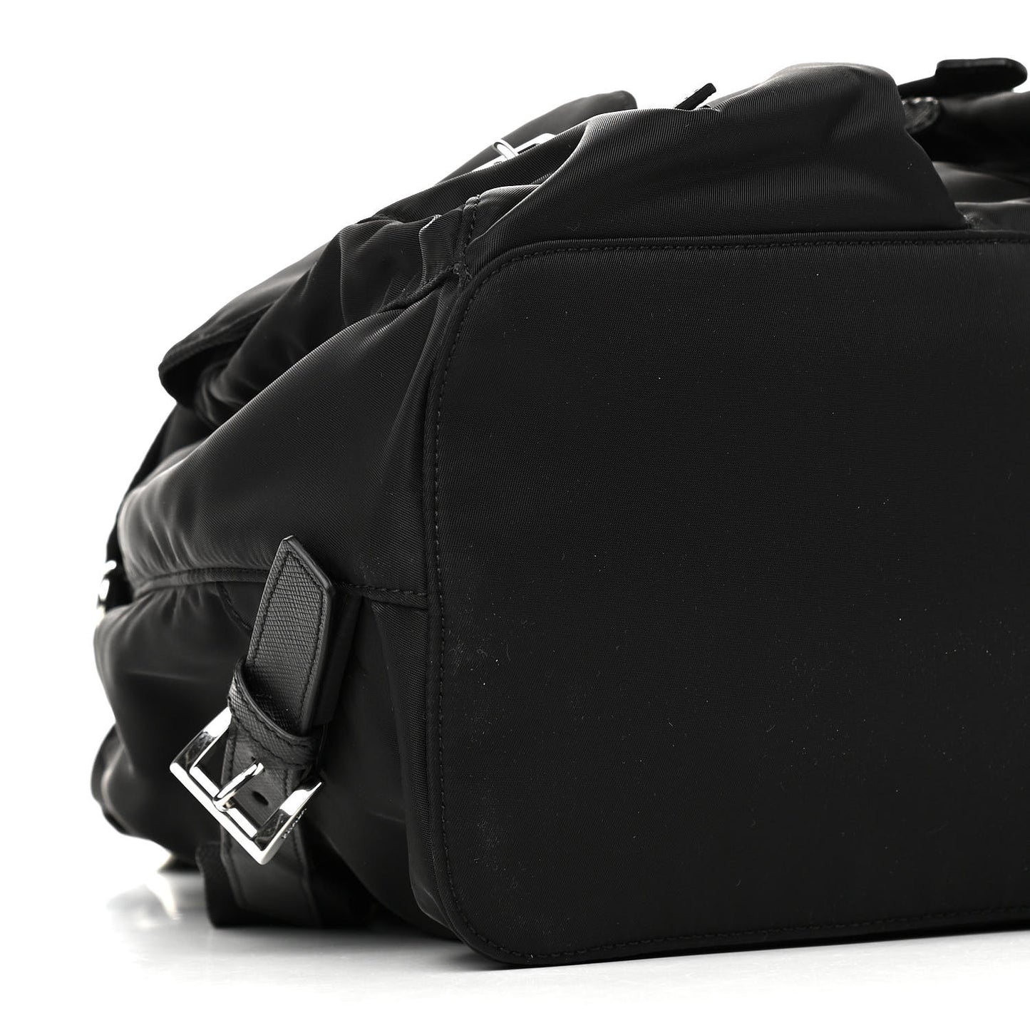 Tessuto Nylon Saffiano Medium Backpack Black