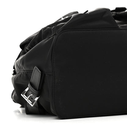 Prada Tessuto Nylon Saffiano Medium Backpack Black 9 of 10