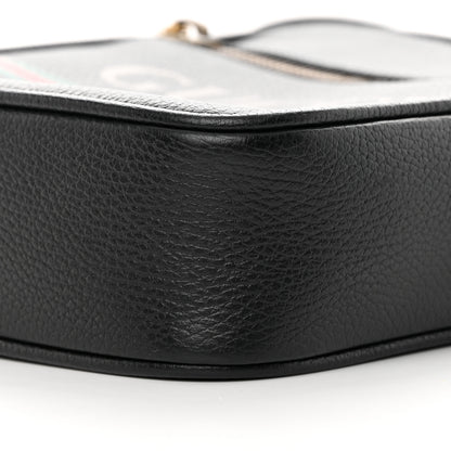 Gucci Grained Calfskin Logo Messenger Bag Black 10 of 12