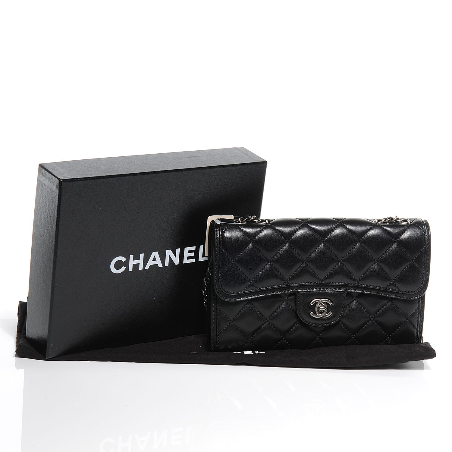 Chanel Lambskin Quilted Citizen Zip Small Flap Black 5 of 8