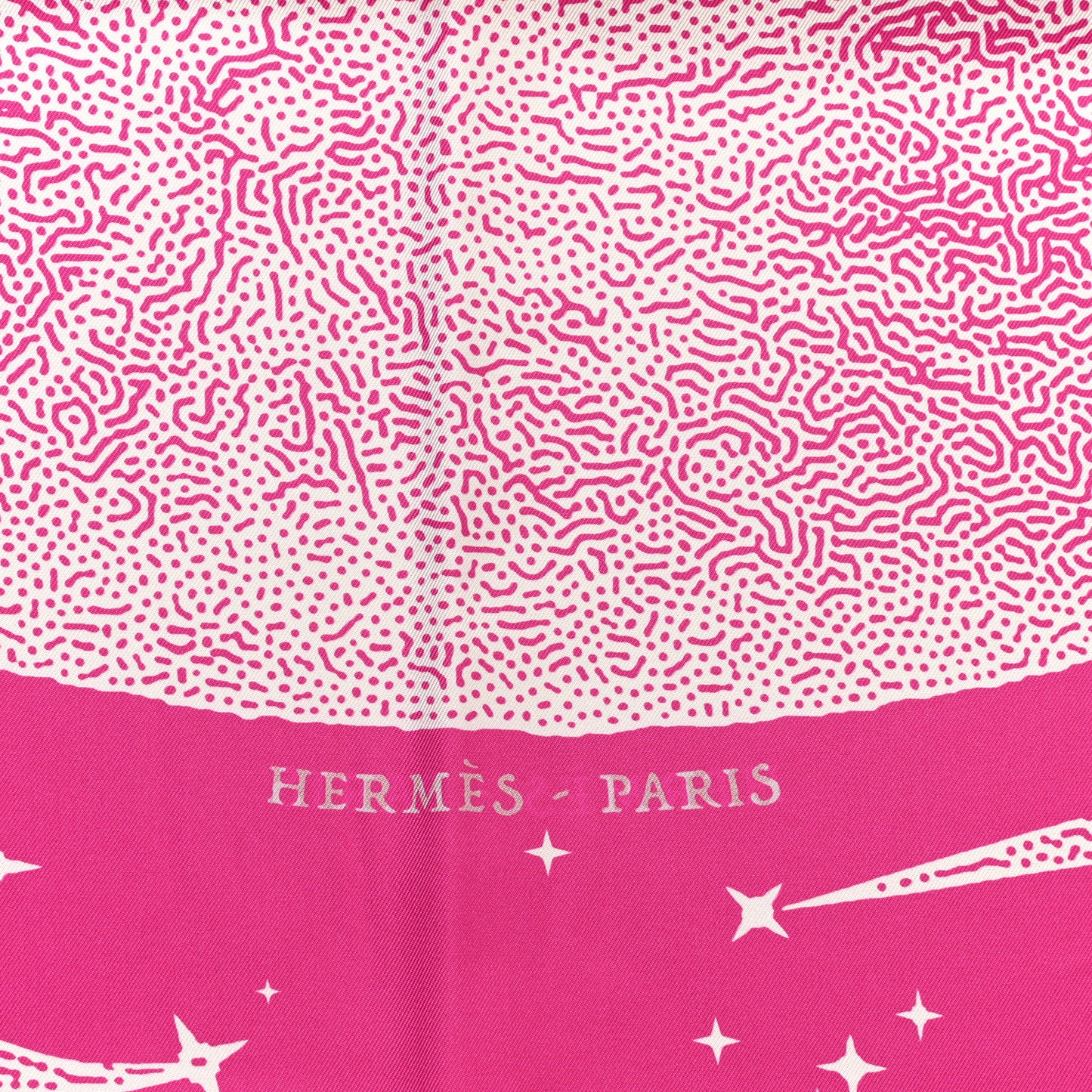 Silk Clair De Lune Double Face Scarf 90 Rose Vif White Rouge