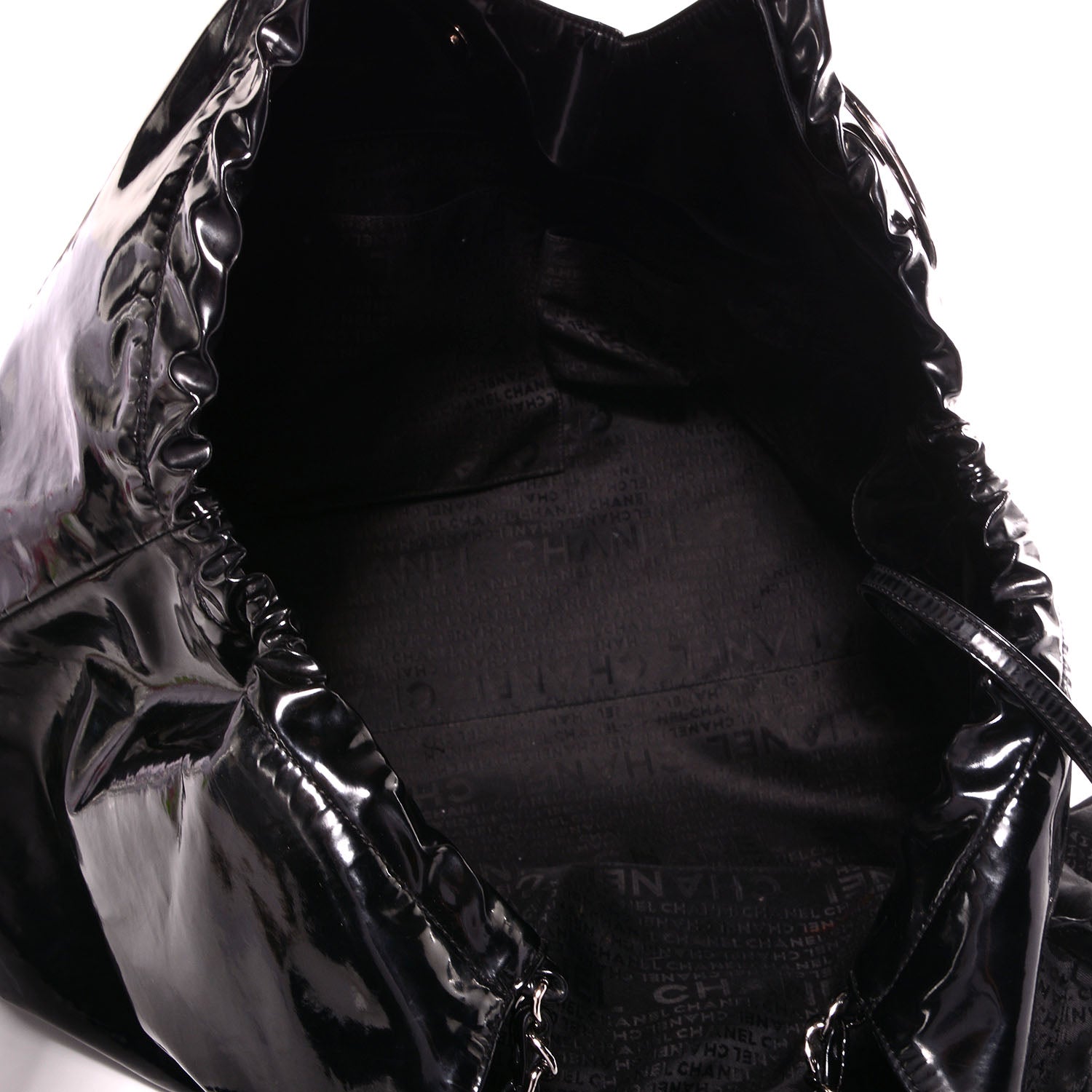 Chanel Vinyl XL Coco Cabas Black 5 of 7