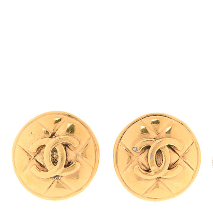 Chanel CC Clip On Earrings Gold 1 of 4