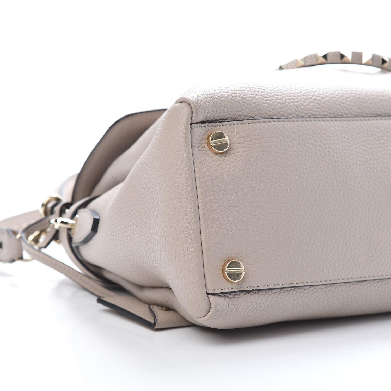 Valentino Garavani Pebbled Calfskin Rockstud Twiny Top Handle Bag Poudre 9 of 11