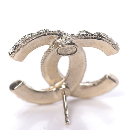 Chanel Crystal CC Earrings Gold 4 of 5
