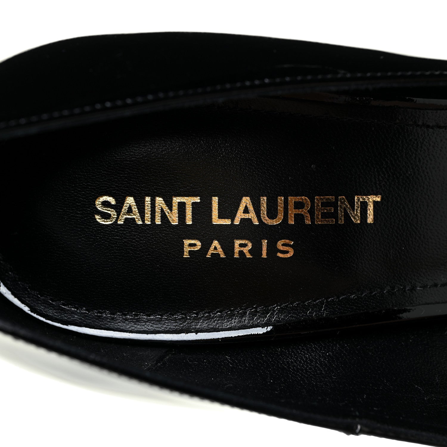 Saint Laurent Patent Opyum 110 Pumps 39 Black Gold 13 of 17