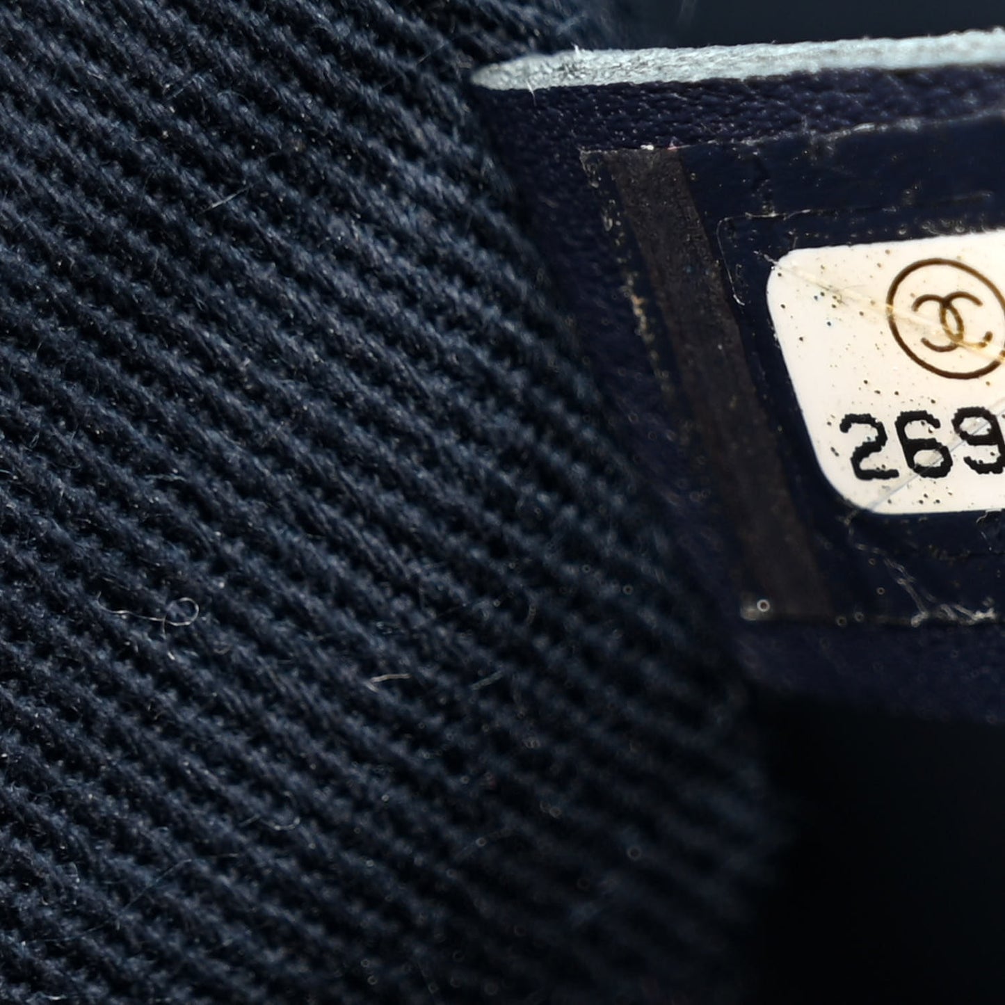 Woven Straw Raffia Medium Deauville Tote Navy