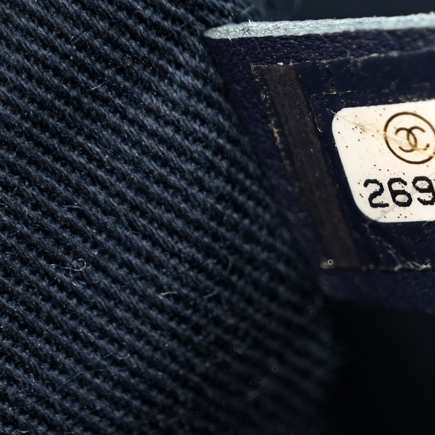 Chanel Woven Straw Raffia Medium Deauville Tote Navy 7 of 12