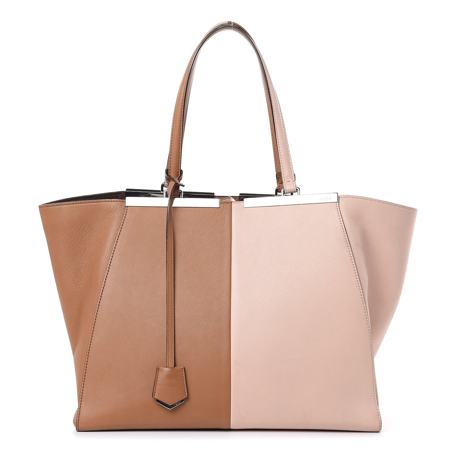 Vitello Bi-Color Large 3Jours Tote Orzo Rosa Plaster