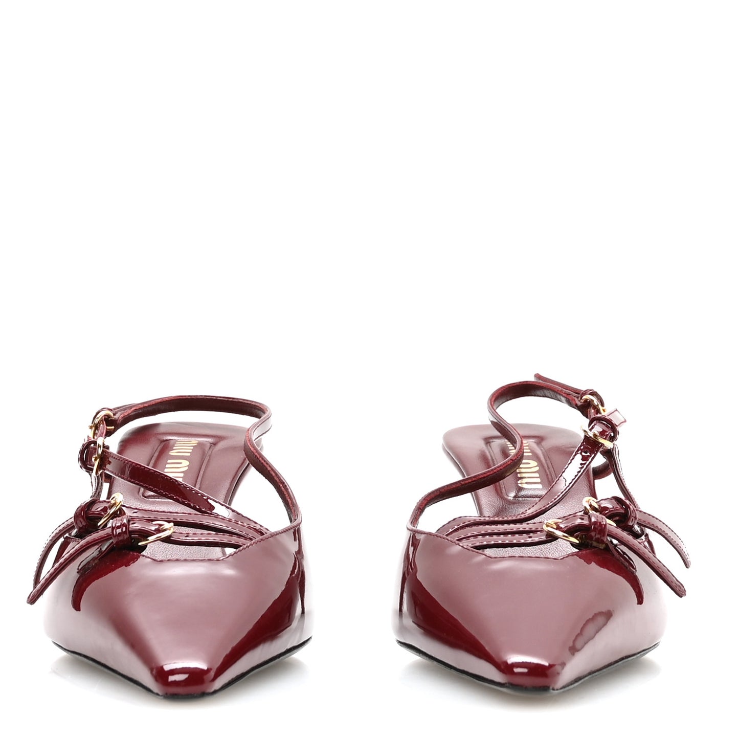 Vernice Buckle 55mm Slingback Pumps 38 Porpora