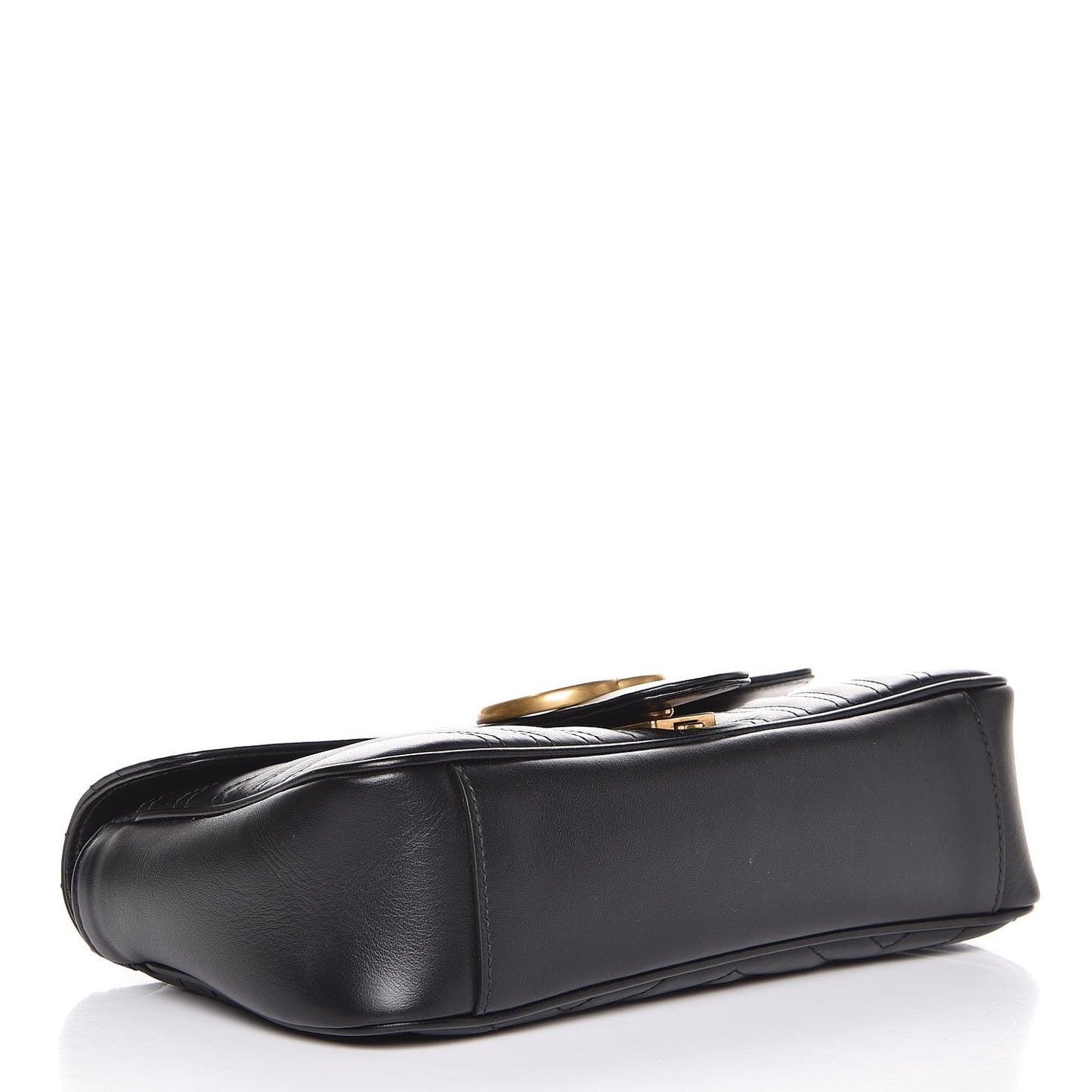 Calfskin Matelasse Small GG Marmont Shoulder Bag Black