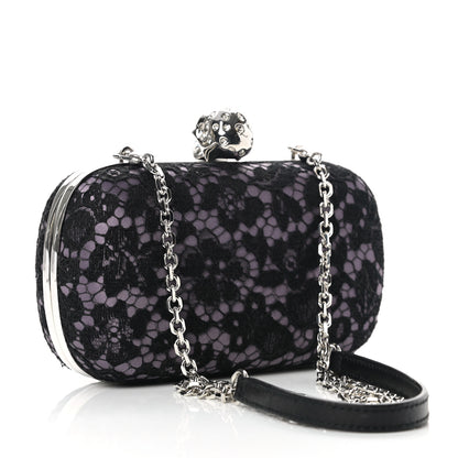 Alexander McQueen Lace Skull Box Clutch Black 3 of 11