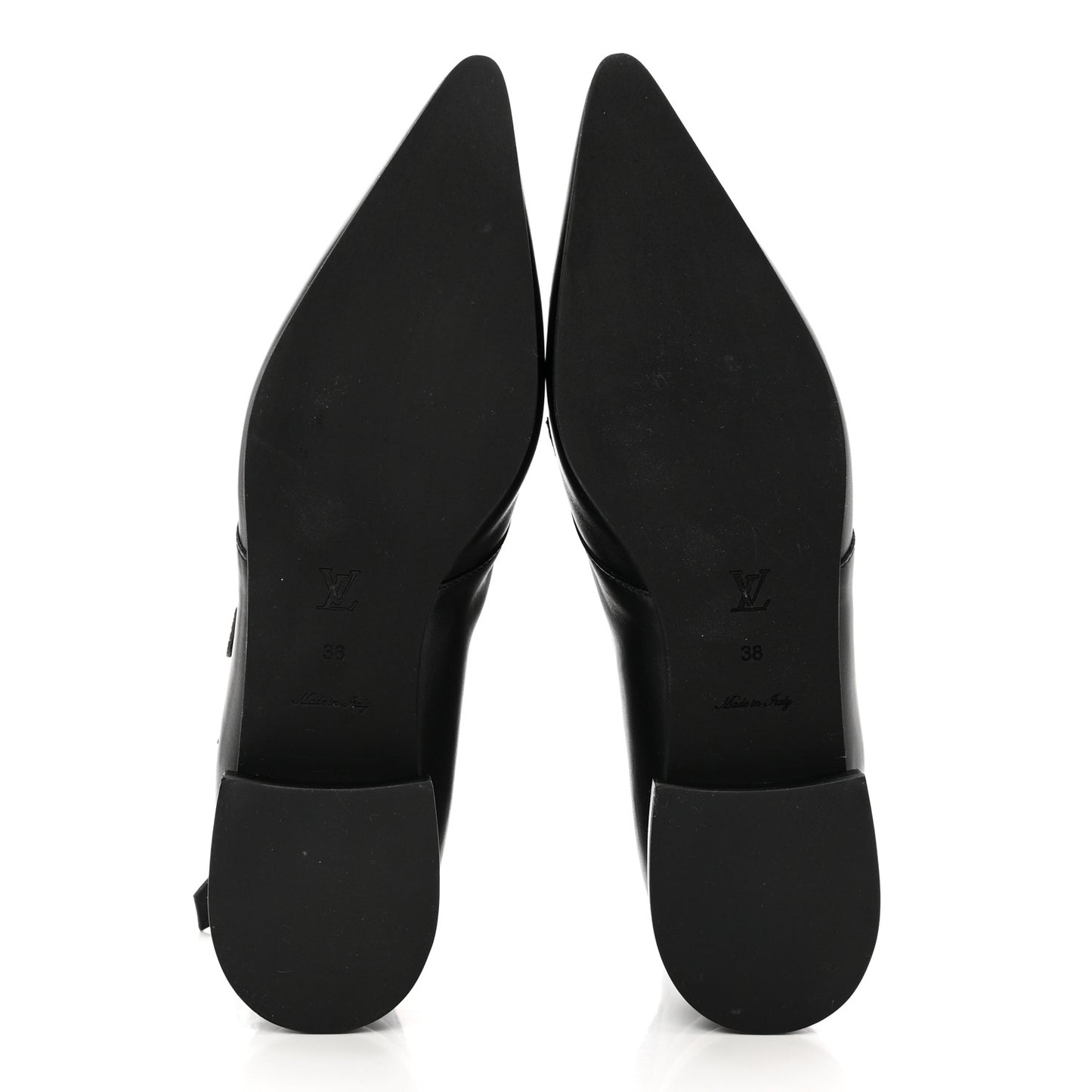Calfskin Monogram Jumble Flat Ankle Boots 38 Black